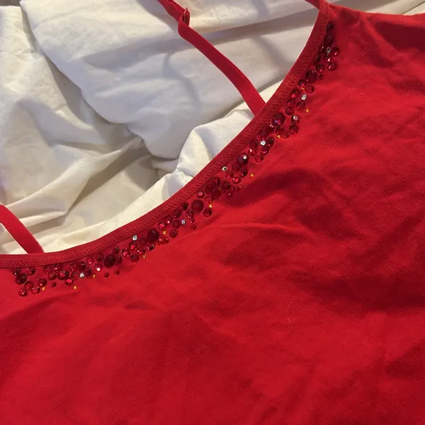 Victoria's Secret Red Mini‎ Slip Baby Tank - Image 3