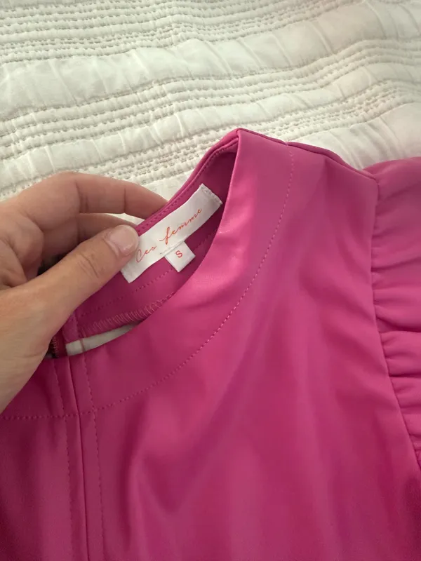 Leather top Pink - Image 2