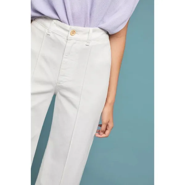 ✨Anthropologie Chino Pintucked Chino White Sz 2 Pants✨ - Image 5