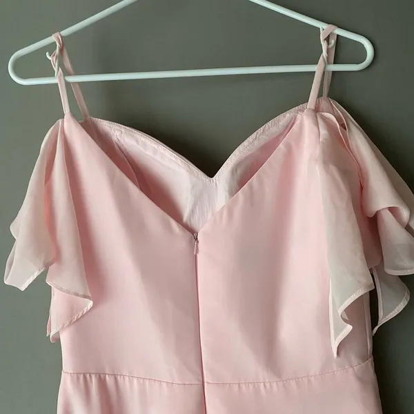 Hebeos‎ Ethereal Dainty Fairy Flowy Formal Bridesmaid Prom Maxi Dress Pink - Image 8