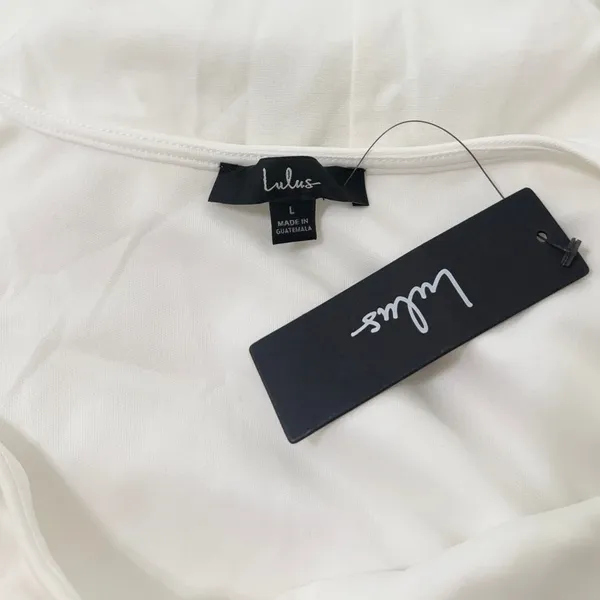 Lulus Always Admired White Sleeveless Mini Dress size Large NWT - Image 2