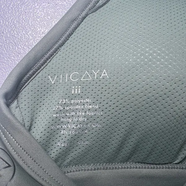 Viicaya Vii‎ Sports Bra Racerback Size iii Sage Athletic Activewear Gym Yoga - Image 5