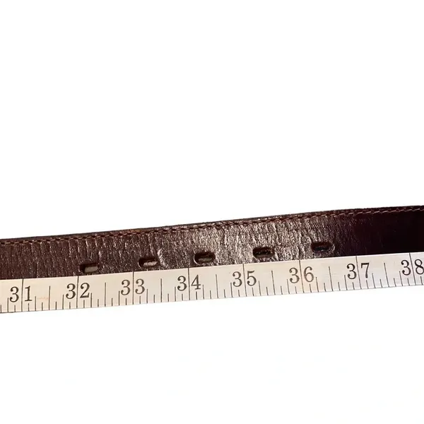Vintage Brown Leather hand crafted belt timeless classic design minimalist - Image 6