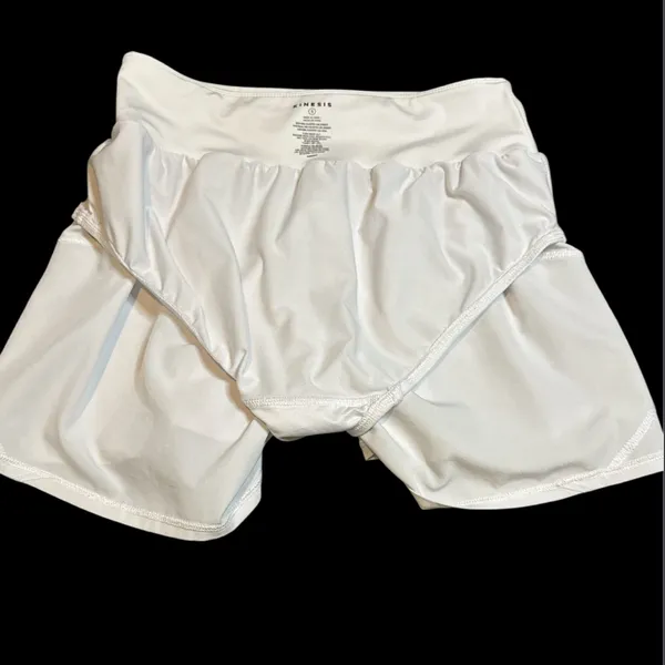 Kinesis‎ White Athletic Running Shorts W/Zipper Pocket 3.5” Inseam Small Active - Image 5