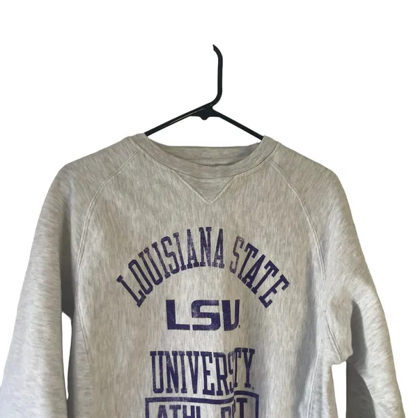 Rivalry Threads Women's Size‎ Medium Grey Louisiana State Crewneck Sweater - Image 2