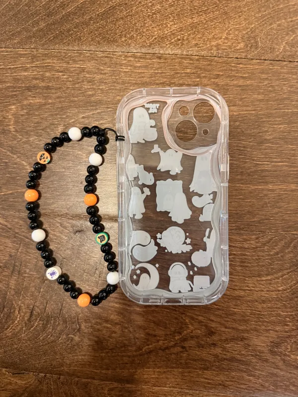 EUC Halloween Ghost iPhone 14 Case with Beaded Strap Multiple - Image 2