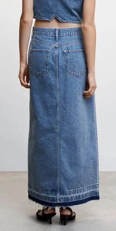Mango Denim Maxi Skirt - Image 3