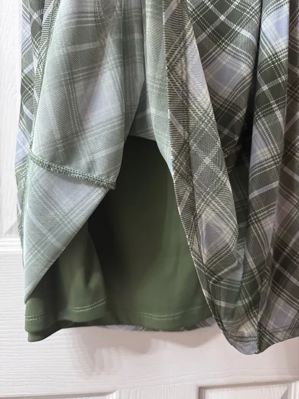 Born to be spoiled plaid dress with slip (fits medium or small) - Image 4