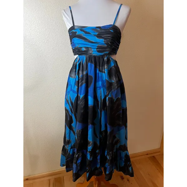 Hutch Mabel Cutout Cotton Fit & Flare Maxi Dress NEW WOMENS XS - Image 2