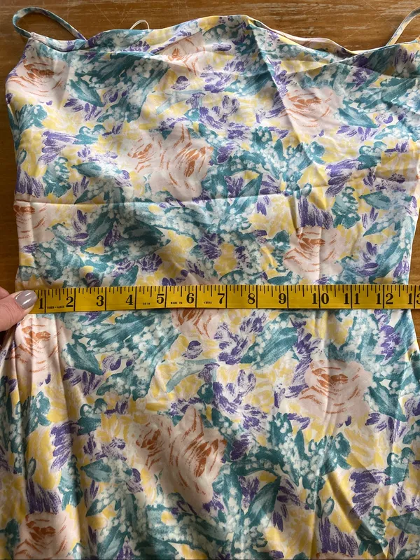 Astr The Label Gaia Floral Midi Flowy Strappy Sleeveless Slit Lined Dress XS - Image 10