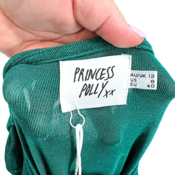 Princess Polly Kylie Mini Dress‎ Forest Green Cut-Out Ruched Bodycon Size US 8 - Image 9
