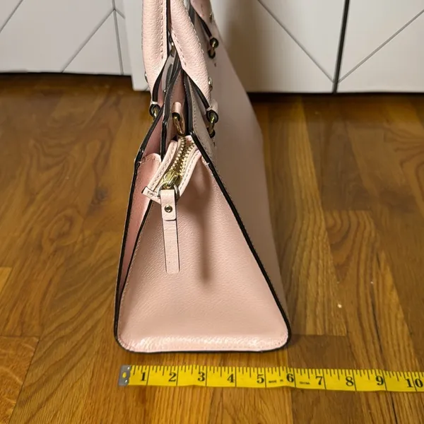 Kate Spade New York Light Pink Leather Compartment Shoulder Bag Purse - Image 6