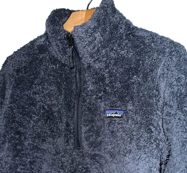 Patagonia Women's S Smolder Blue Gray Los Gatos 1/4-Zip Sherpa Fleece Pullover - Image 4