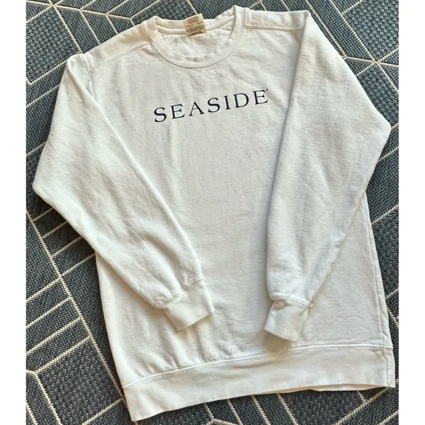 Comfort Colors Seaside Sweatshirt The New Town The Old Ways Coastal Prep White S - Image 9