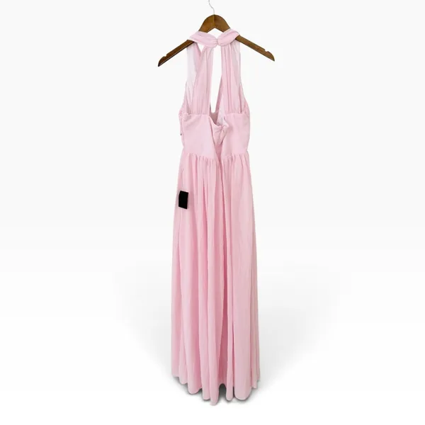 Lulus Marilina Light Pink Pleated Twist-Front Maxi Dress size S NWT - Image 4