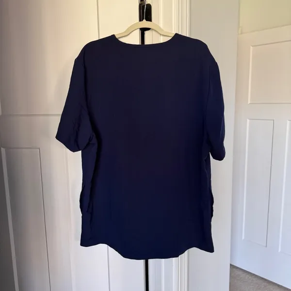 Figs Catarina One-Pocket Navy‎ Blue V-Neck Shirt Short Sleeve Top Scrub Tech - Image 5