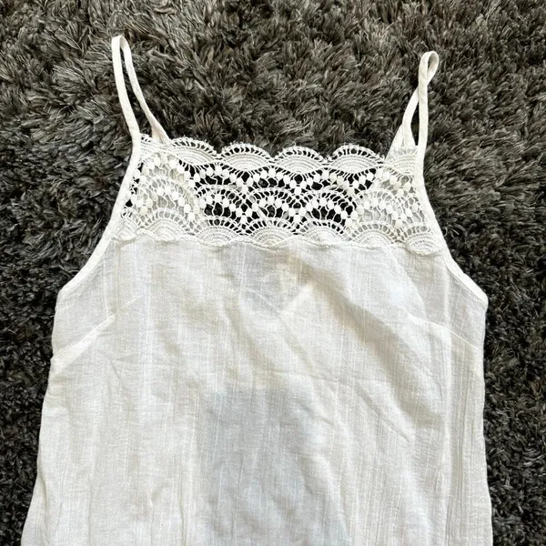 Free People Lace Accent Maxi Side Slit Dress in White, Size XS​​​​ - Image 2