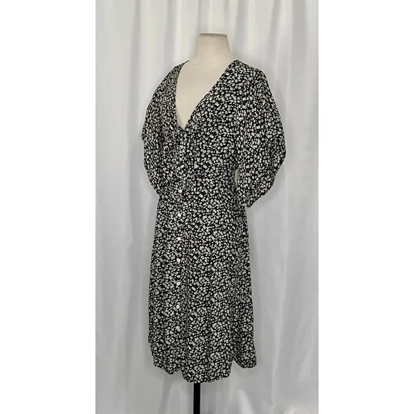 FAITHFULL THE BRAND Massimo Midi Dress Floral Blossom Village Tie Front Small - Image 6