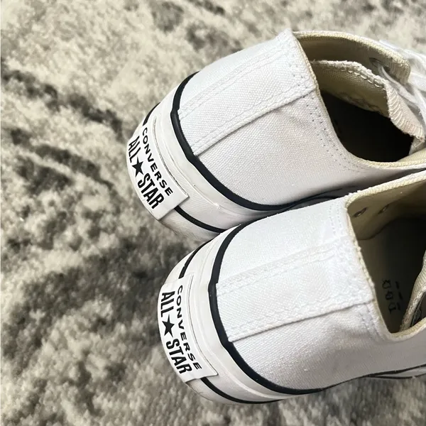 White Platform Converse Low Top - Image 7