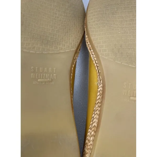 Stuart Weitzman Yellow Patent Leather Loafer Flats Braided Sole Women's 7 - Image 12