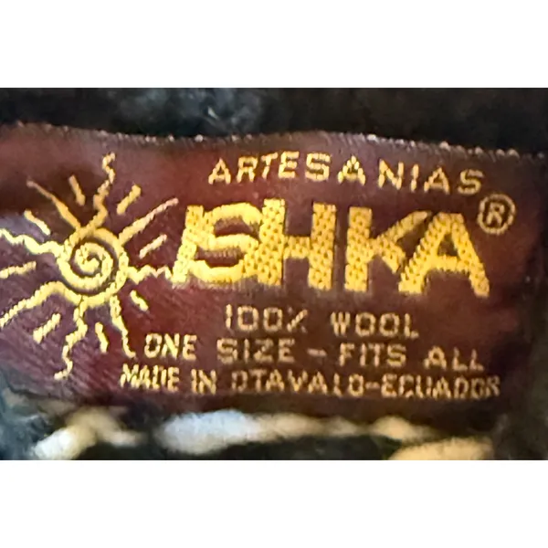Artesanias ISHKA 100% Wool Cardigan One Size Medium Fair Isla Ecuador Made Boho - Image 3