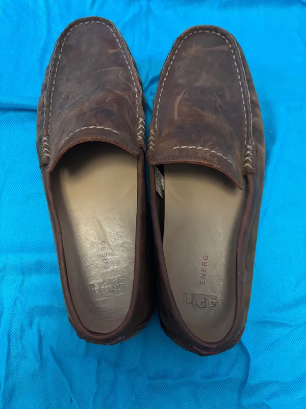 UGG  Brown Leather Treadlite Loafers  size 9 - Image 6