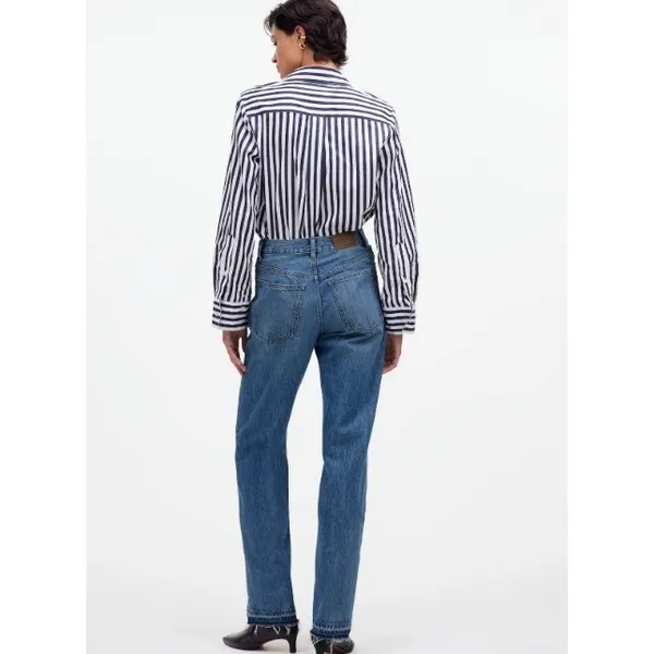 Madewell Women's The Rail Straight Jean‎ AC2 Reston Wash Rigid Size 25 - Image 2