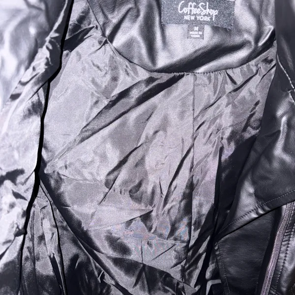 CoffeeShop Black‎ faux Leather Jacket - Image 4