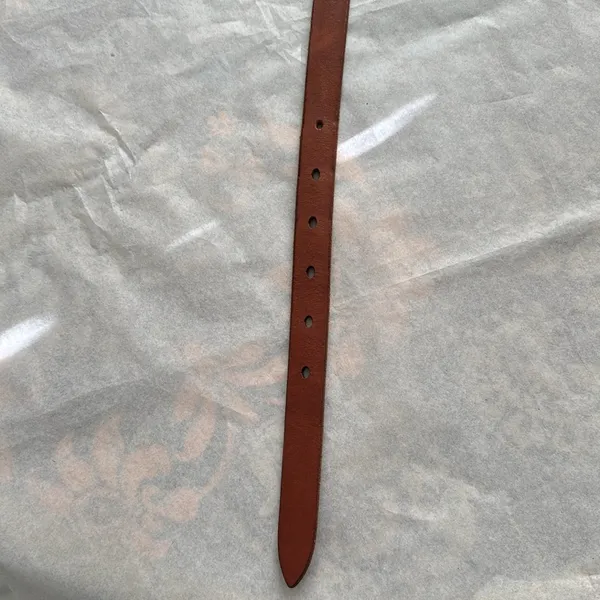 LEATHER BELT Sz: L/34” Tan - Image 3