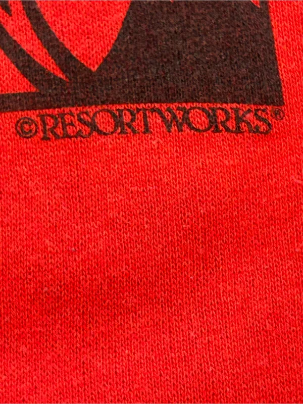 VTG 80s Aspen Colorado Ski Resort Sweatshirt L Red Graphic Retro Beach made USA - Image 5