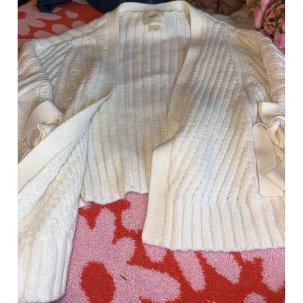 Maeve Anthropologie Creme Cardigan - Image 2