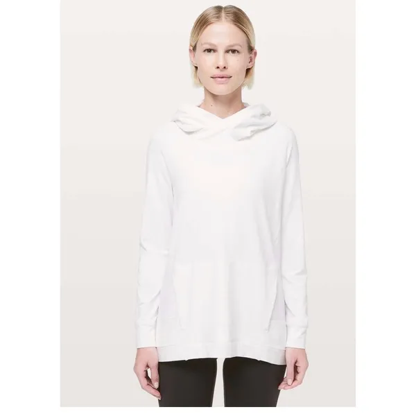Lululemon Starting Place Hoodie White Rulu Fleece Full Zip Jacket Womens Size 6 - Image 13