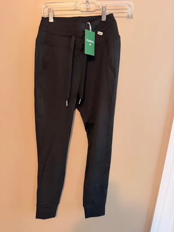 Halara nwt XS Womens Black Drawstring Joggers XS Nylon & Elastane - Image 4