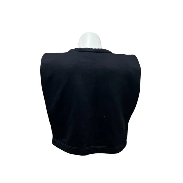 Zara Women's Black Sleeveless Cropped Tank Top Size S - Image 5