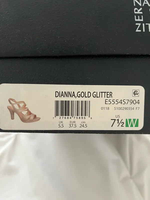Naturalizer Diana Gold Glitter Heels - Image 5