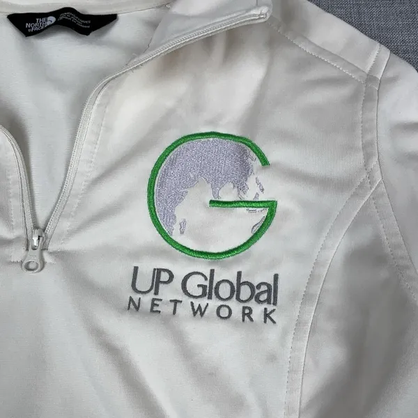 The North Face Pullover Womens Small White 1/4 Zip Mock Neck UP Global Network - Image 7