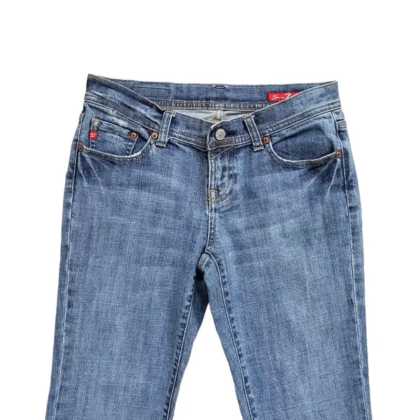 Seven7 Womens Low Rise Ankle Crop Jeans Size 24 Medium Wash Stretch Denim - Image 3