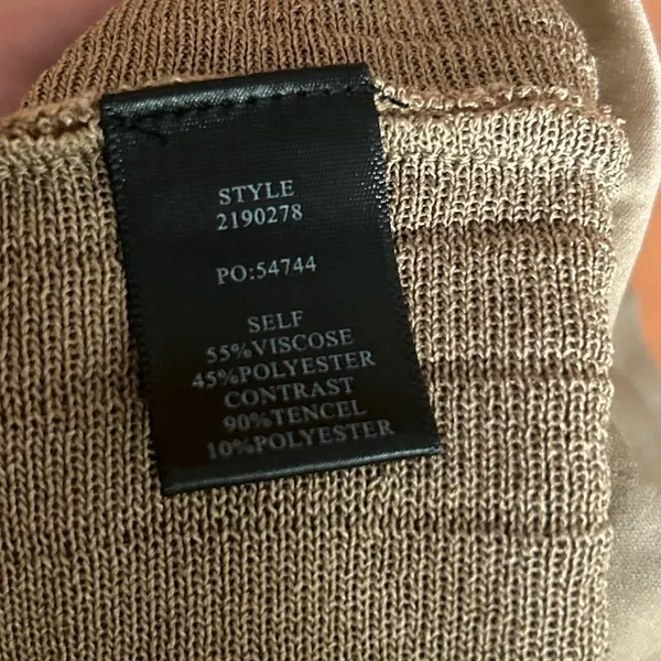 NWT CURRENT AIR Contrast Knit Georgia Sweater Midi Dress in Latte Size XS - Image 6