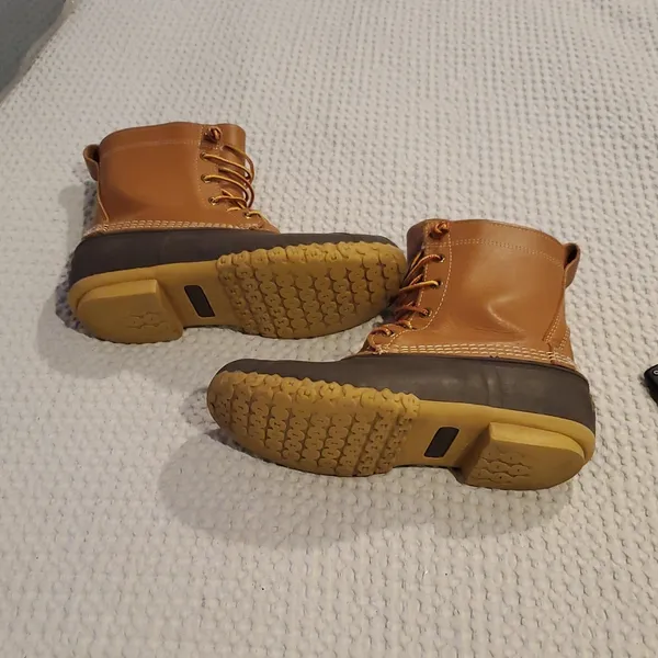 L.L. Bean Tan & Brown Rain/Snow Boots/Sturdy Sole & Comfortable (30) - Image 5