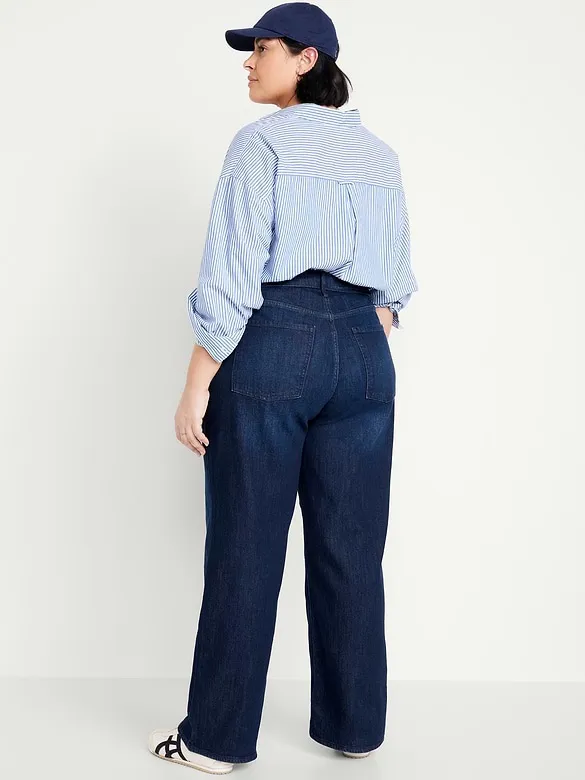 Old Navy High-Waisted Wow Wide-Leg Jeans Size 12 Tall - Image 3