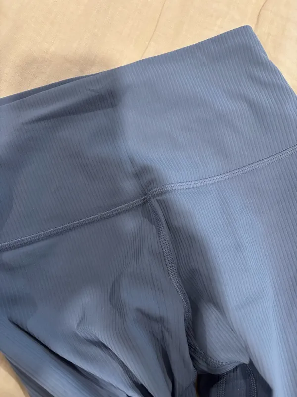 Lululemon Align‎ High Rise Ribbed Pant 25” Oasis Blue size 6 - Image 7