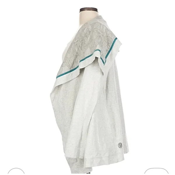 Lululemon Savasana Wrap sweatshirt jacket Large grey pencil sketch - Image 5