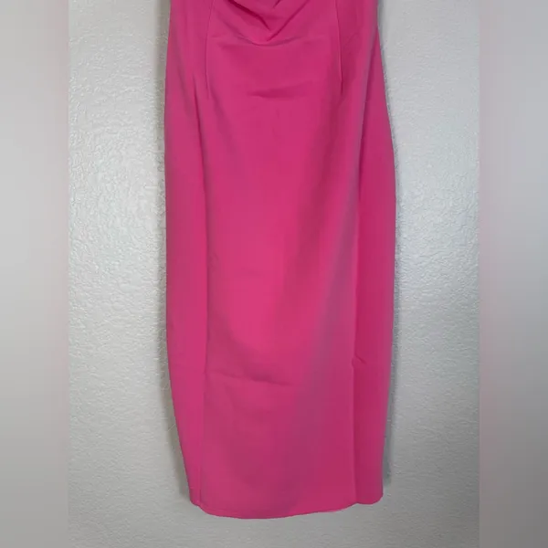 h:ours Lazaro Strapless Plunge Midi Dress in Pink Candy size XS NEW $160 - Image 11