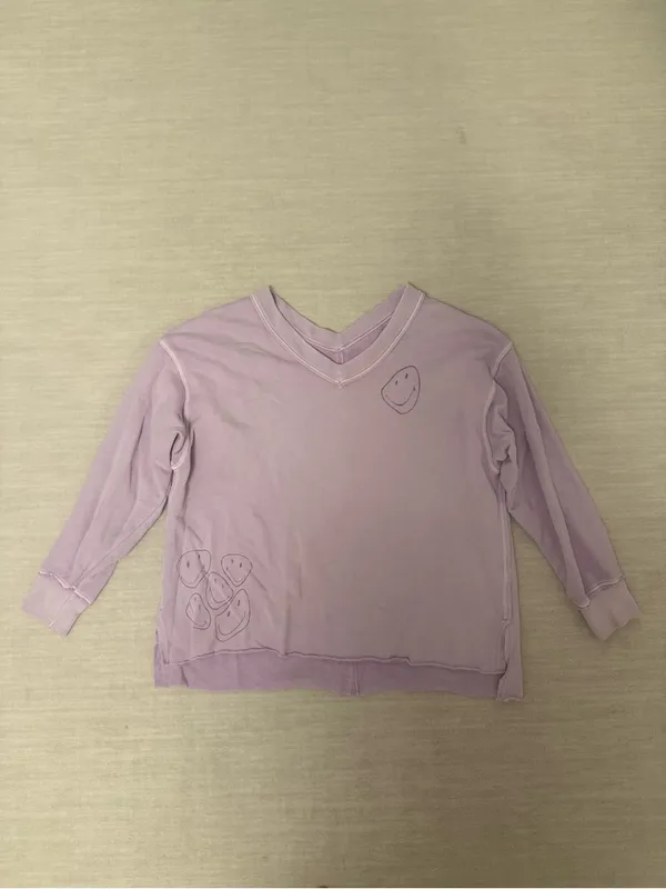 Aerie Oversized V Neck French Terry Sweatshirt - Image 2