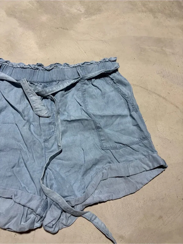 Aerie Light Blue Women's belted Shorts XL - Image 6