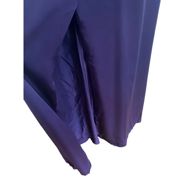 White by Vera Wang One Shoulder Maxi Dress Purple 0 Bridesmaid Formal‎ Evening - Image 6