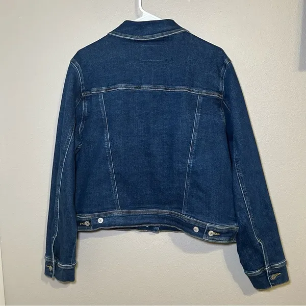 Judy Blue Classic Dark Wash Cotton Blend Denim Jacket Women’s Plus Size 1X - Image 6