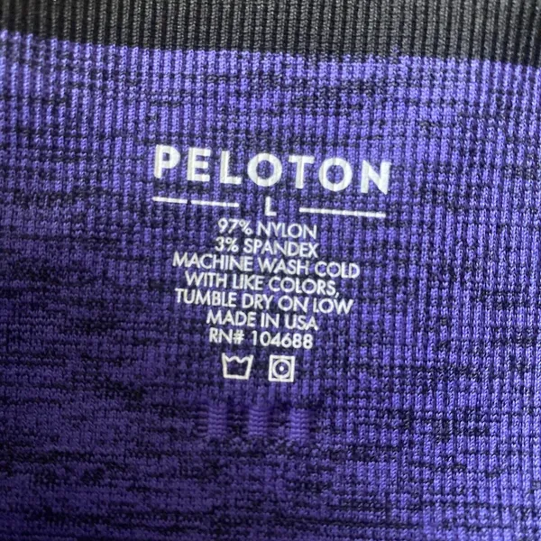 Peloton‎ Seamless Biker Shorts Womens Size Large Purple Space Dye Athletic - Image 4