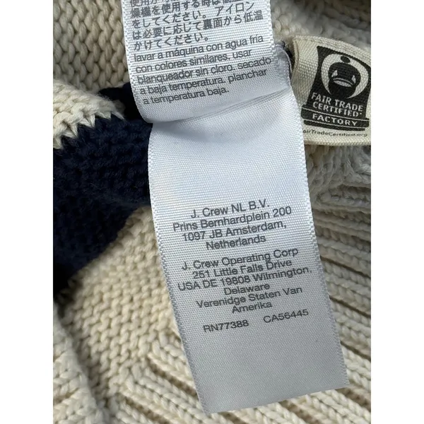 Madewell Striped Navy Cream V Neck S Button‎ Front Knit Cardigan Sweater Women - Image 12