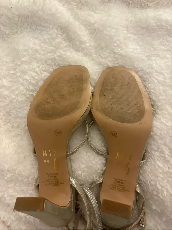 Mix No. 6 Women's Gold Strappy Heels - Image 5